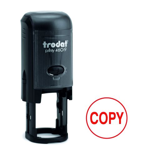 Trodat Office Printy Self Inking Circular Text Stamp COPY Red