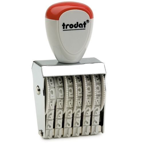 Trodat Classic Line 1546 Numberer - This stamp features 6 adjustable bands each with a character size of 4mm perfect for use at a large event. 54844