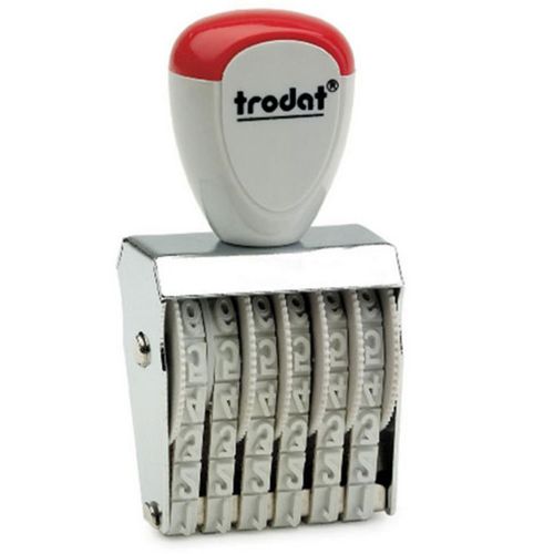 Trodat Classic Line 15156 Numberer - This stamp features 6 adjustable bands each with a character size of 15mm perfect for use at a large event.