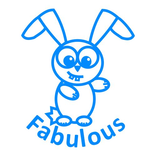 Trodat Classmates Education Stamp - Perfect for in the classroom, this self-inking stamp features the phrase 'FABULOUS' alongside the image of a rabbi