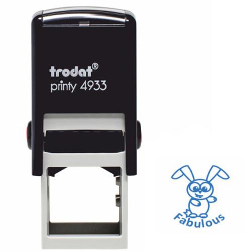 Trodat Classmates Education Stamp - Perfect for in the classroom, this self-inking stamp features the phrase 'FABULOUS' alongside the image of a rabbi