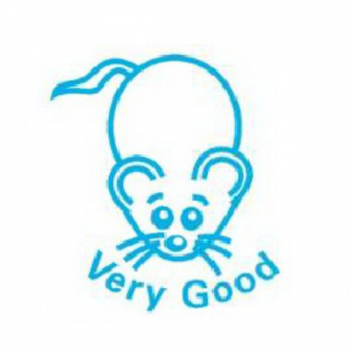 Trodat Classmates Education Stamp - Perfect for in the classroom, this self-inking stamp features the phrase 'VERY GOOD' alongside the image of a mous