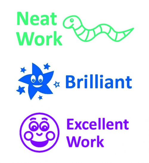 Trodat 3-in-1 Teachers' Stampstack - Work 2 (Excellent Work; Neat Work; Brilliant)