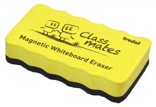 Trodat Classmates Educational Magnetic Eraser - Yellow. The perfect tool for in the classroom, wipe away whiteboard marks with this magnetic eraser.