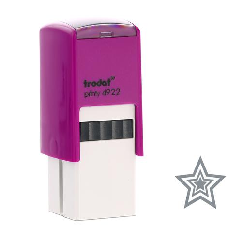 Trodat Teachers Stamp - Silver triple star