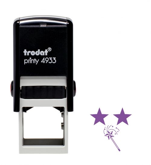 Trodat Teachers Stamp - Two stars and a wish - Violet