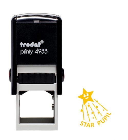 Trodat Teachers Stamp - Star Pupil with shooting star - Yellow