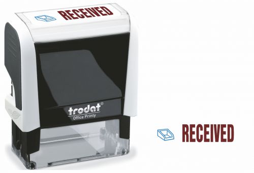 Trodat Office Printy Word Stamp RECEIVED Red/Blue Code 77241