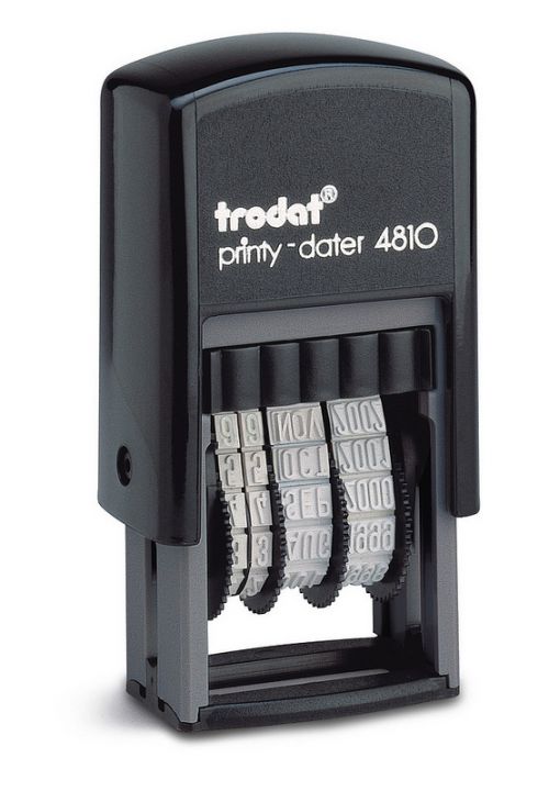 Trodat Printy 4810 Mini Date Stamp Self-inking 20x3.8mm Black