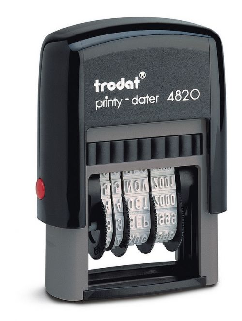 Trodat Printy 4820 Self Inking Date Stamp 4mm Characters Black
