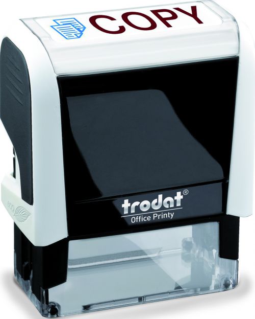 Trodat Office Printy Self Inking Text Stamp COPY 46x18mm Red/Blue