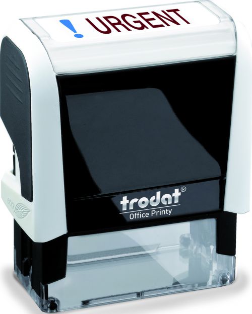Trodat Office Printy Self Inking Text Stamp URGENT 46x18mm Red/Blue