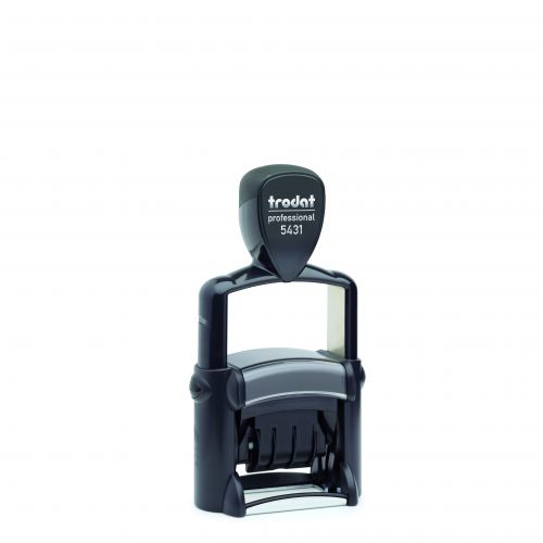 Trodat Professional Dater 5431 Self Inking Custom Stamp Size 40x23mm Red/Blue