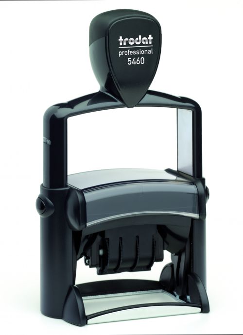 Trodat Professional Dater 5460 Self Inking Custom Stamp Size 55x32mm Red/Blue