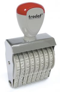 Trodat Classic Line 1596 Numberer - This stamp features 6 adjustable bands each with a character size of 9mm perfect for use at a large event.