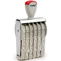 Trodat Classic Line 15186 Numberer - This stamp features 6 adjustable bands each with a character size of 18mm perfect for use at a large event.