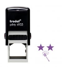 Trodat Teachers Stamp - Two stars and a wish - Violet