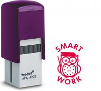 Trodat Teachers Stamp -Smart Work Owl - Red