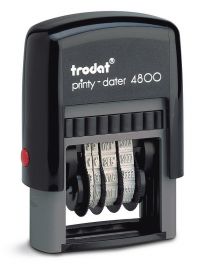 Trodat Printy 4800 Self Inking Date Stamp 3mm Characters Black