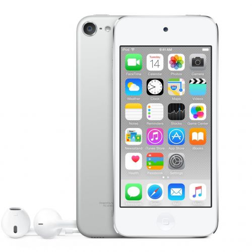 Apple iPod Touch (4.0 inch Multi-touch) Retina Display A8-Chip 128GB WLAN Bluetooth Camera iOS10 (Silver)