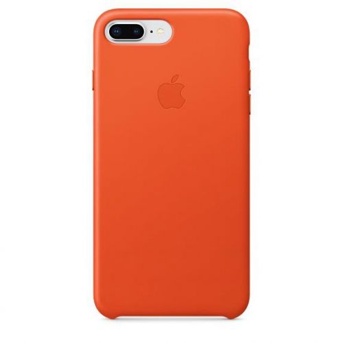 Apple Leather Case (Bright Orange) for iPhone 7 Plus/8 Plus
