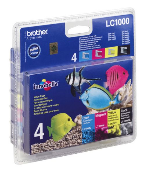 Brother LC1000 Value Pack Multipack Ink Cartridges (Black, Yellow, Cyan, Magenta)