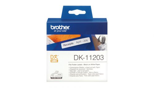 Brother DK Labels DK-11203 (17mm x 87mm) File Folder Labels (300 Labels)