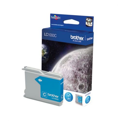 Brother LC1000C Cyan (Yield 400 Pages) Ink Cartridge