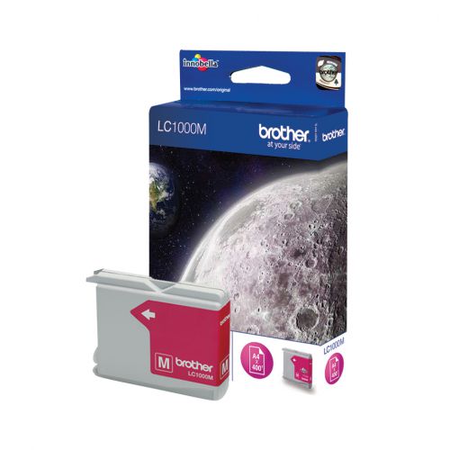 Brother LC1000M Magenta (Yield 400 Pages) Ink Cartridge