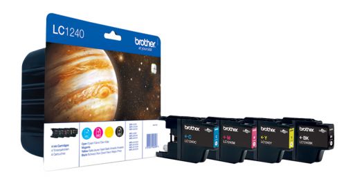 Brother LC1240VALBP (Yield: 600 Pages) Black/Cyan/Magenta/Yellow Ink Cartridge