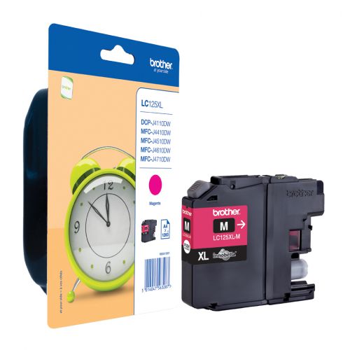 Brother LC125XLM (Yield: 600 Pages) Magenta Ink Cartridge