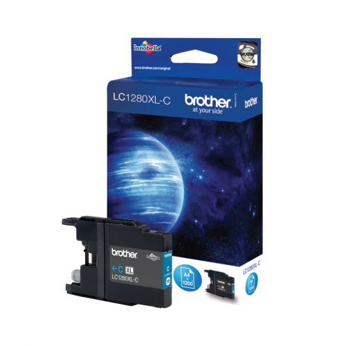 Brother LC1280XLC (Yield: 1,200 Pages) Cyan Ink Cartridge