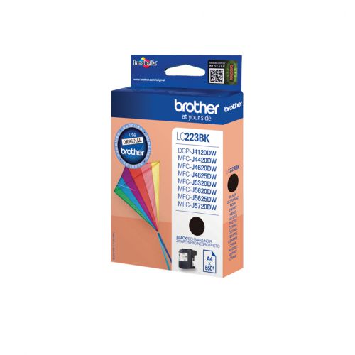 Brother LC223BK (Yield: 550 Pages) Black Ink Cartridge
