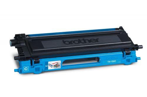 Brother TN-130C (Yield: 1,500 Pages) Cyan Toner Cartridge