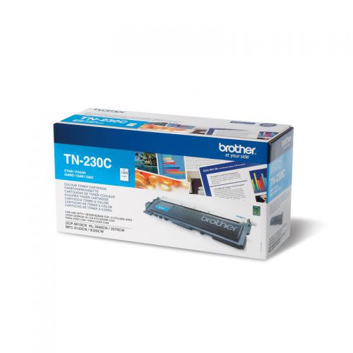 Brother TN-230C (Yield: 1,400 Pages) Cyan Toner Cartridge