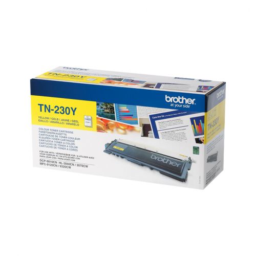 Brother TN-230Y (Yield: 1,400 Pages) Yellow Toner Cartridge
