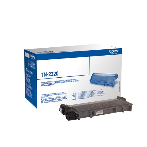 Brother TN-2320 (Yield: 2,600 Pages) Black Toner Cartridge