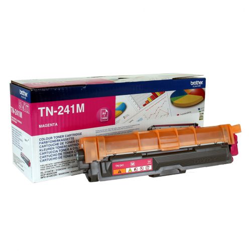 Brother TN-241M (Yield: 1,400 Pages) Magenta Toner Cartridge
