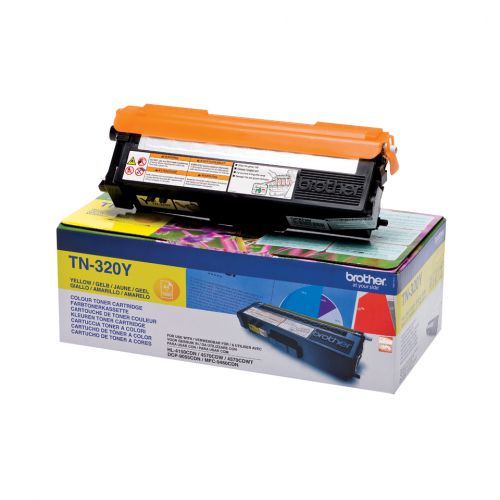 Brother TN-320Y (Yield: 1,500 Pages) Yellow Toner Cartridge