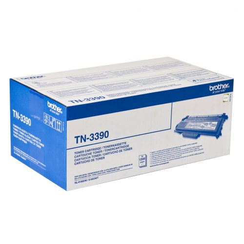Brother TN-3390 (Yield: 12,000 Pages) Black Toner Cartridge