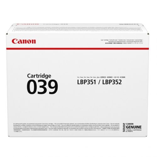 Canon 039 Black (Standard Yield 11,000 Pages) Toner Cartridge