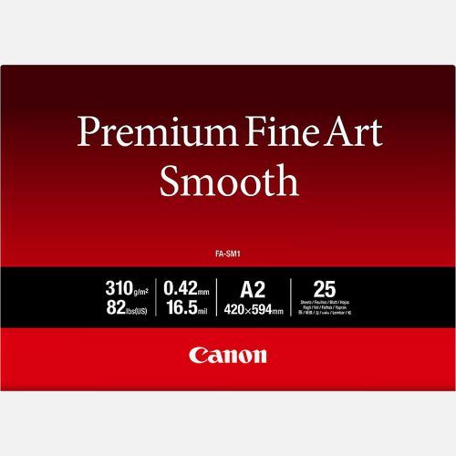 Canon FA-SM1 (A2) 310g/m2 Premium Fine Art Smooth Matte Paper (25 Sheets)