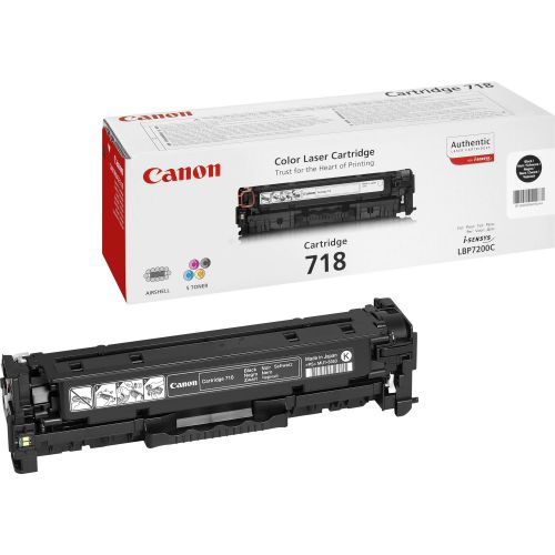 Canon 718 (Black) Toner Cartridge (Yield 3,400 Pages)
