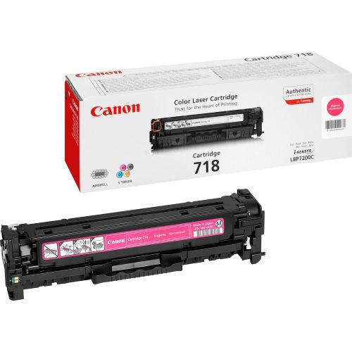 Canon 718 (Magenta) Toner Cartridge (Yield 2,900 Pages)