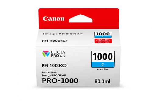 Canon PFI-1000C (Cyan) Ink Cartridge (80ml)