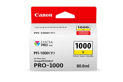 Canon PFI-1000Y (Yellow) Ink Cartridge (80ml)