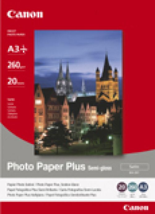 Canon SG-201 (A3+) 260gsm Semi-Gloss Photo Paper Plus (Pack of 20 Sheets)