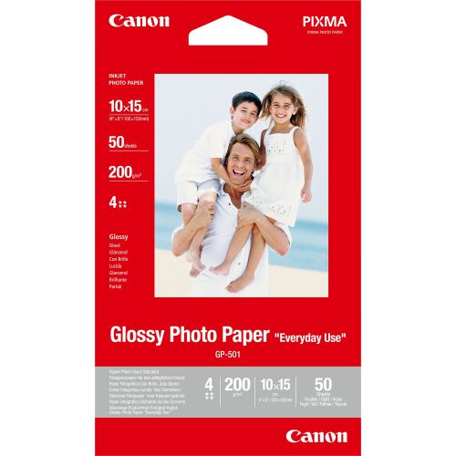 Canon GP-501 4x6 (10x15cm) Glossy Photo Paper (50 Sheets)