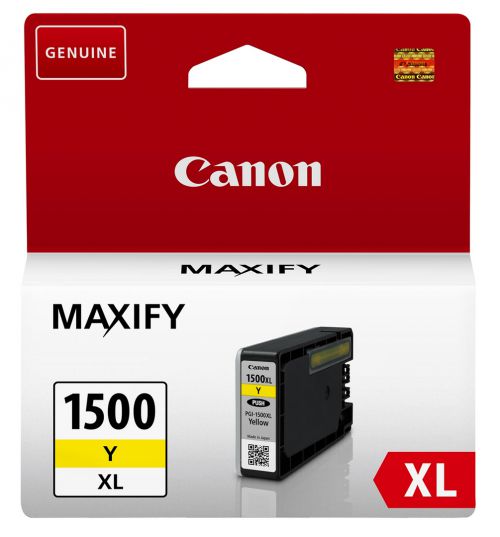 Canon PGI-1500XLY (Yield: 935 Pages) High Yield Yellow Ink Cartridge
