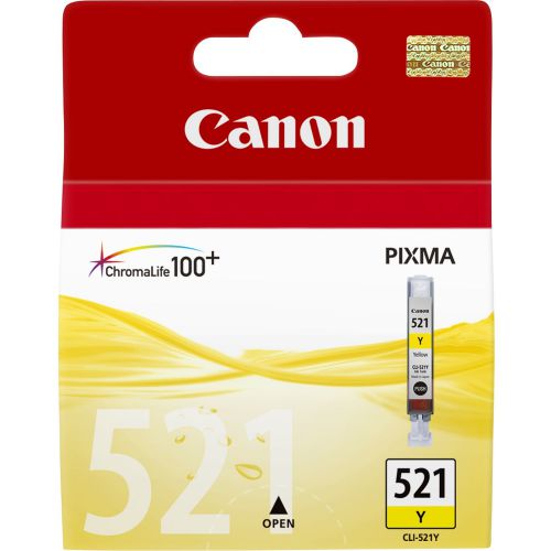 Canon CLI-521 Yellow Ink Cartridge 9ml Code 2936B001AA